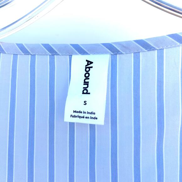 Abound Set Of 2 Bundle Tie Front Bow Cropped Top Puff Shoulder XS Small Blue - Picture 4 of 9